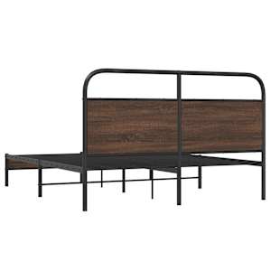Rám postele bez matrace 150x200 cm hnědý dub kompozitní dřevo - obrázek 7