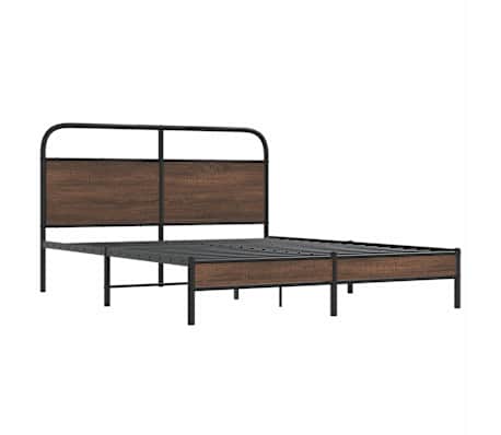 vidaXL Bedframe zonder matras bewerkt hout bruin eikenkleur 160x200 cm