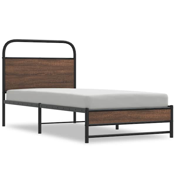 vidaXL voodiraam ilma madratsita, pruun tamm, 90x200 cm