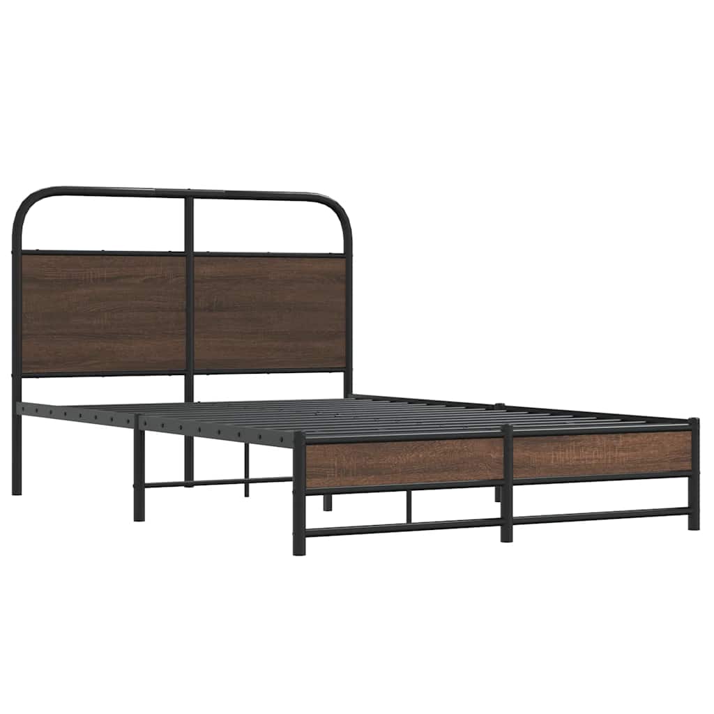 vidaXL ágykeret matrac nélkül 120x200 cm barna tölgyfa műfa