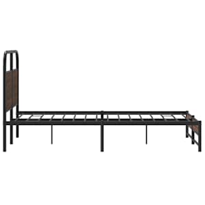 Rám postele bez matrace 135x190 cm hnědý dub kompozitní dřevo - obrázek 6