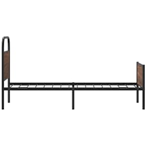 Rám postele bez matrace 75x190 cm hnědý dub kompozitní dřevo - obrázek 6