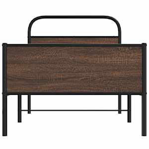 Rám postele bez matrace 90x190 cm hnědý dub kompozitní dřevo - obrázek 5