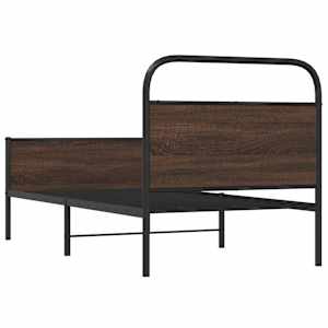 Rám postele bez matrace 90x190 cm hnědý dub kompozitní dřevo - obrázek 7
