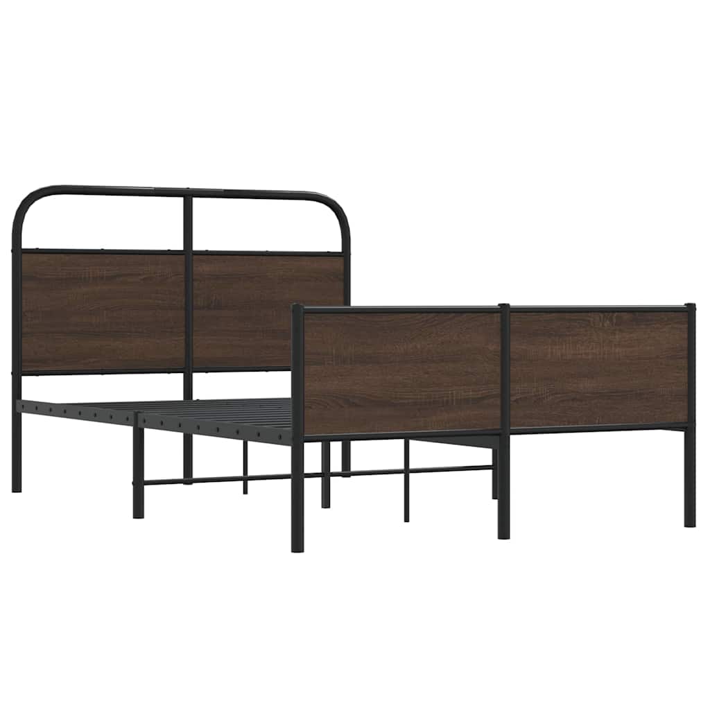 vidaXL Bedframe zonder matras bewerkt hout bruin eikenkleur 120x200 cm, foto 4