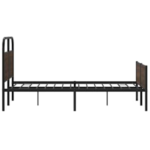 Rám postele bez matrace 135x190 cm hnědý dub kompozitní dřevo - obrázek 6