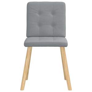 Jídelní židle 4 ks světle šedé textil - obrázek 4