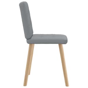 Jídelní židle 4 ks světle šedé textil - obrázek 5