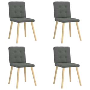 vidaXL p&ouml;&ouml;ratavad s&ouml;&ouml;gitoolid 4 tk, tumehall, kangas