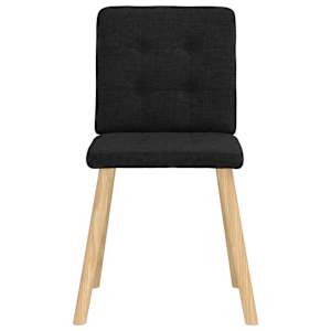 Jídelní židle 4 ks černé textil - obrázek 4