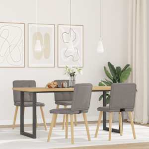 Jídelní židle 4 ks taupe textil - obrázek 2