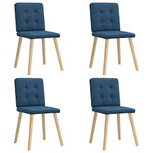 Jídelní židle 4 ks modré textil - obrázek 1