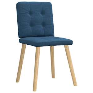 Jídelní židle 4 ks modré textil - obrázek 3