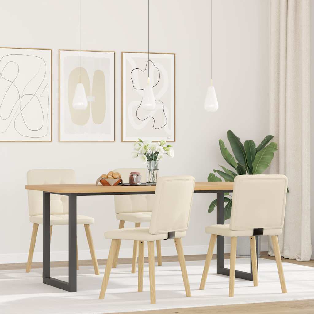 vidaXL Eetkamerstoelen 4 st linnen afbeelding