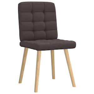 Jídelní židle 4 ks tmavě hnědé textil - obrázek 3
