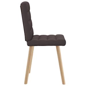 Jídelní židle 4 ks tmavě hnědé textil - obrázek 5