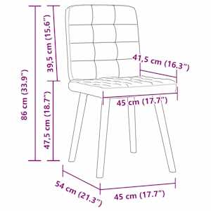 Jídelní židle 4 ks tmavě hnědé textil - obrázek 9