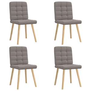 Jídelní židle 4 ks taupe textil