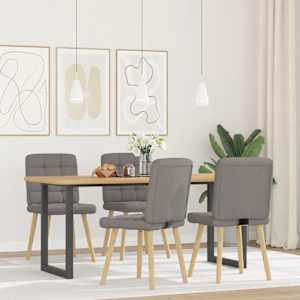 vidaXL Chaises &agrave; manger lot de 4 taupe tissu