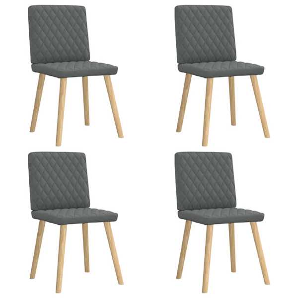 vidaXL p&ouml;&ouml;ratavad s&ouml;&ouml;gitoolid 4 tk, tumehall, kangas
