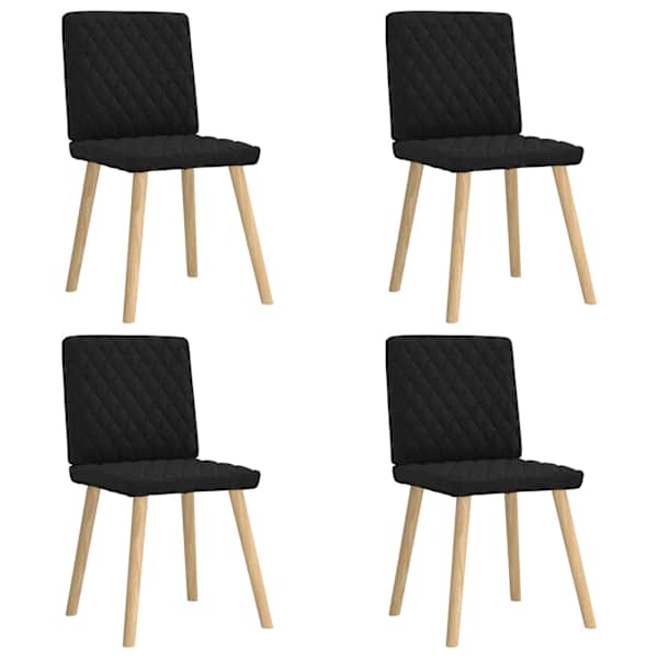 vidaXL s&ouml;&ouml;gitoolid 4 tk, must, kangas