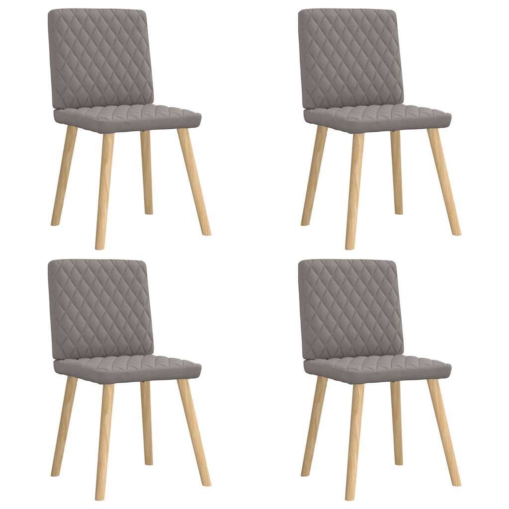 vidaXL Esszimmerstühle 4 Stk. Taupe Stoff