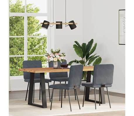 vidaXL Sedie da Pranzo 4 pz Grigio Scuro in Velluto