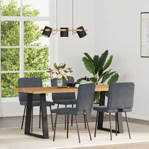 vidaXL Sedie da Pranzo 4 pz Grigio Scuro in Velluto