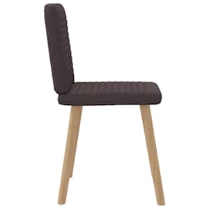 Jídelní židle 4 ks tmavě hnědé textil - obrázek 5