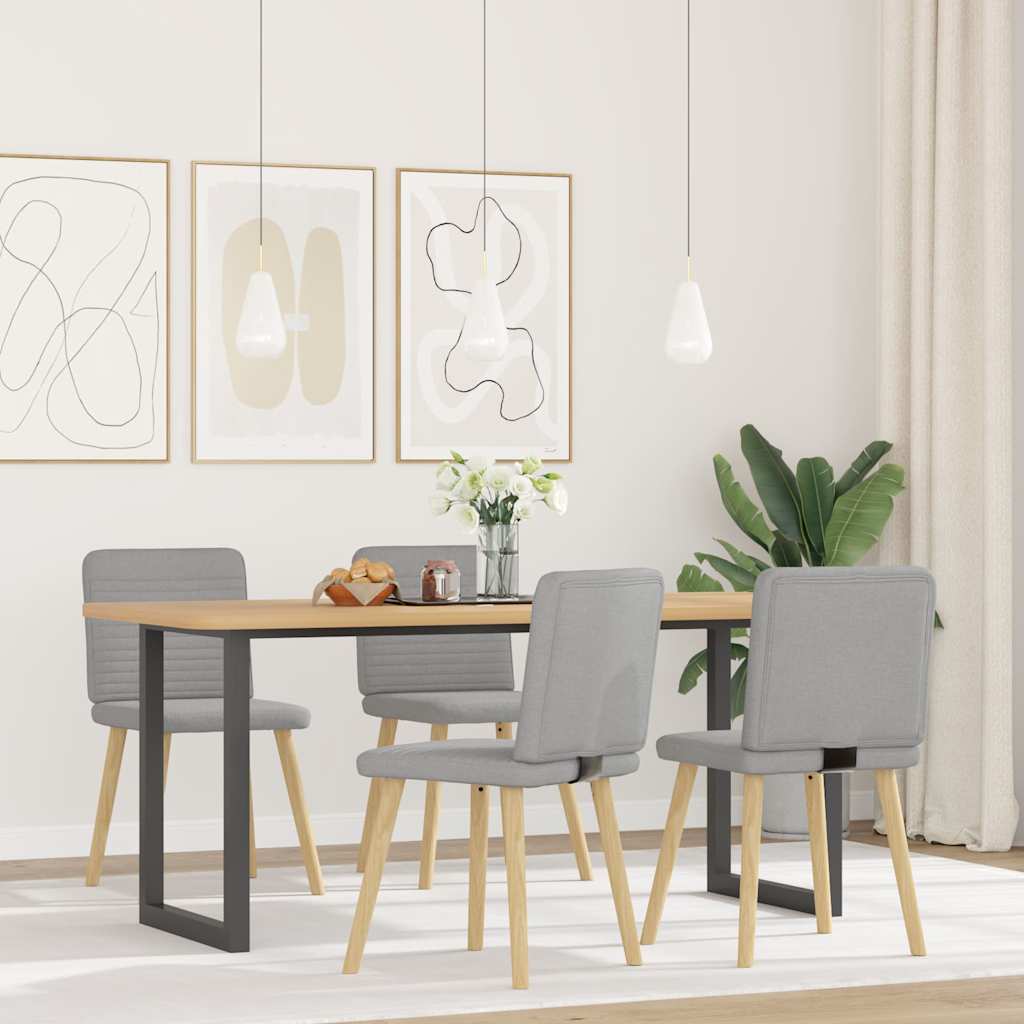 vidaXL Eetkamerstoelen 4 st stof wolk grijs afbeelding