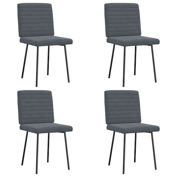 vidaXL s&ouml;&ouml;gitoolid 4 tk, tumehall, samet