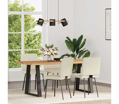 vidaXL 4 db kr&eacute;msz&iacute;nű műbőr &eacute;tkezősz&eacute;k