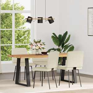 vidaXL 4 db kr&eacute;msz&iacute;nű műbőr &eacute;tkezősz&eacute;k