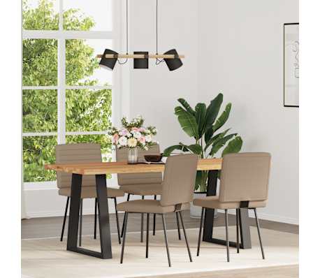 vidaXL Jedilni stoli 4 kosi kapučino barve umetno usnje