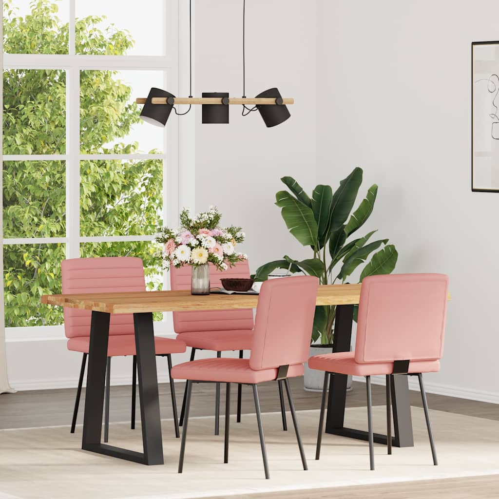 vidaXL Eetkamerstoelen 4 st imitatieleer roze