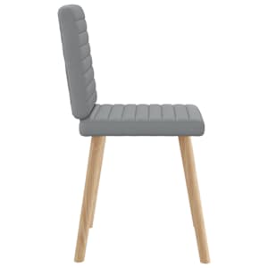 Jídelní židle 4 ks světle šedé textil - obrázek 5