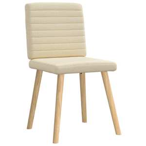 Jídelní židle 4 ks krémové textil - obrázek 3