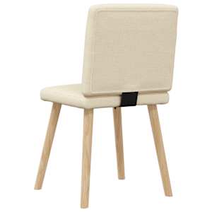 Jídelní židle 4 ks krémové textil - obrázek 6