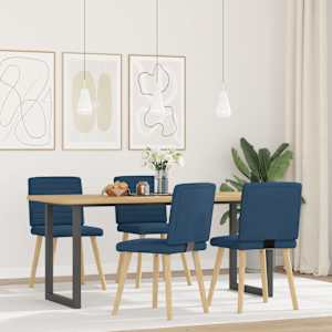 Jídelní židle 4 ks modré textil - obrázek 2