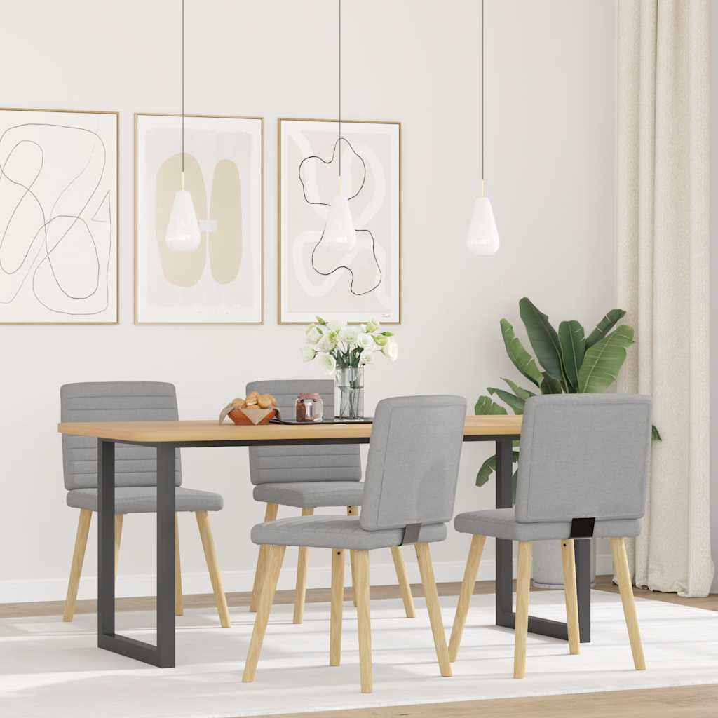 vidaXL Eetkamerstoelen 4 st stof wolk grijs afbeelding