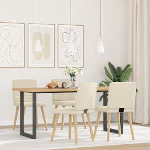 vidaXL Scaune de bucătărie, 4 buc., p&acirc;nză