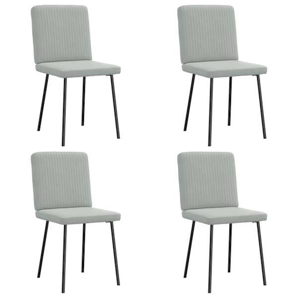 vidaXL s&ouml;&ouml;gitoolid 4 tk, helehall, samet
