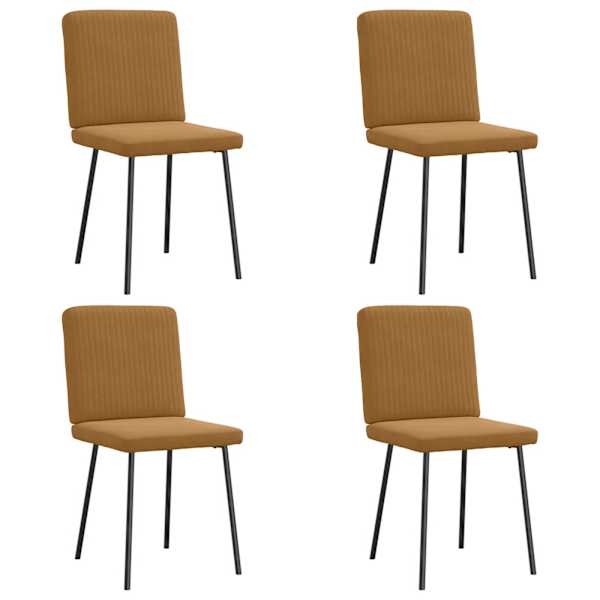 vidaXL s&ouml;&ouml;gitoolid 4 tk, pruun, samet