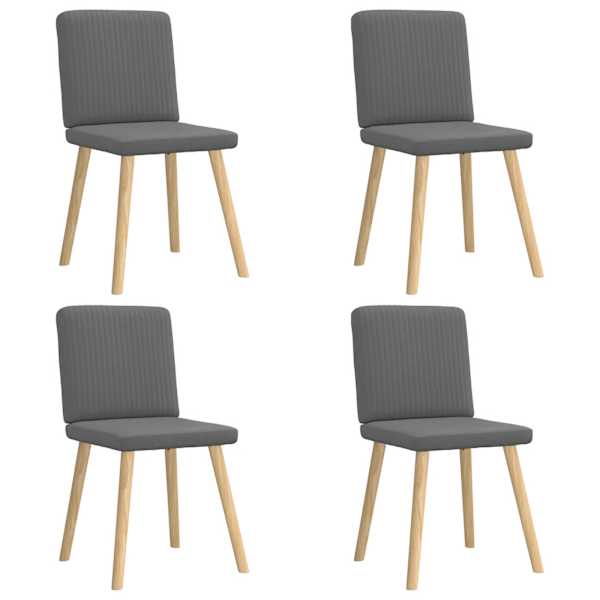 vidaXL p&ouml;&ouml;ratavad s&ouml;&ouml;gitoolid 4 tk, tumehall, kangas