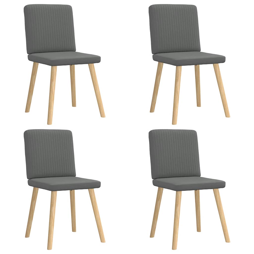 vidaXL Jídelní židle 4 ks tmavě šedé textil