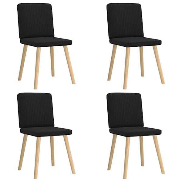vidaXL s&ouml;&ouml;gitoolid 4 tk, must, kangas