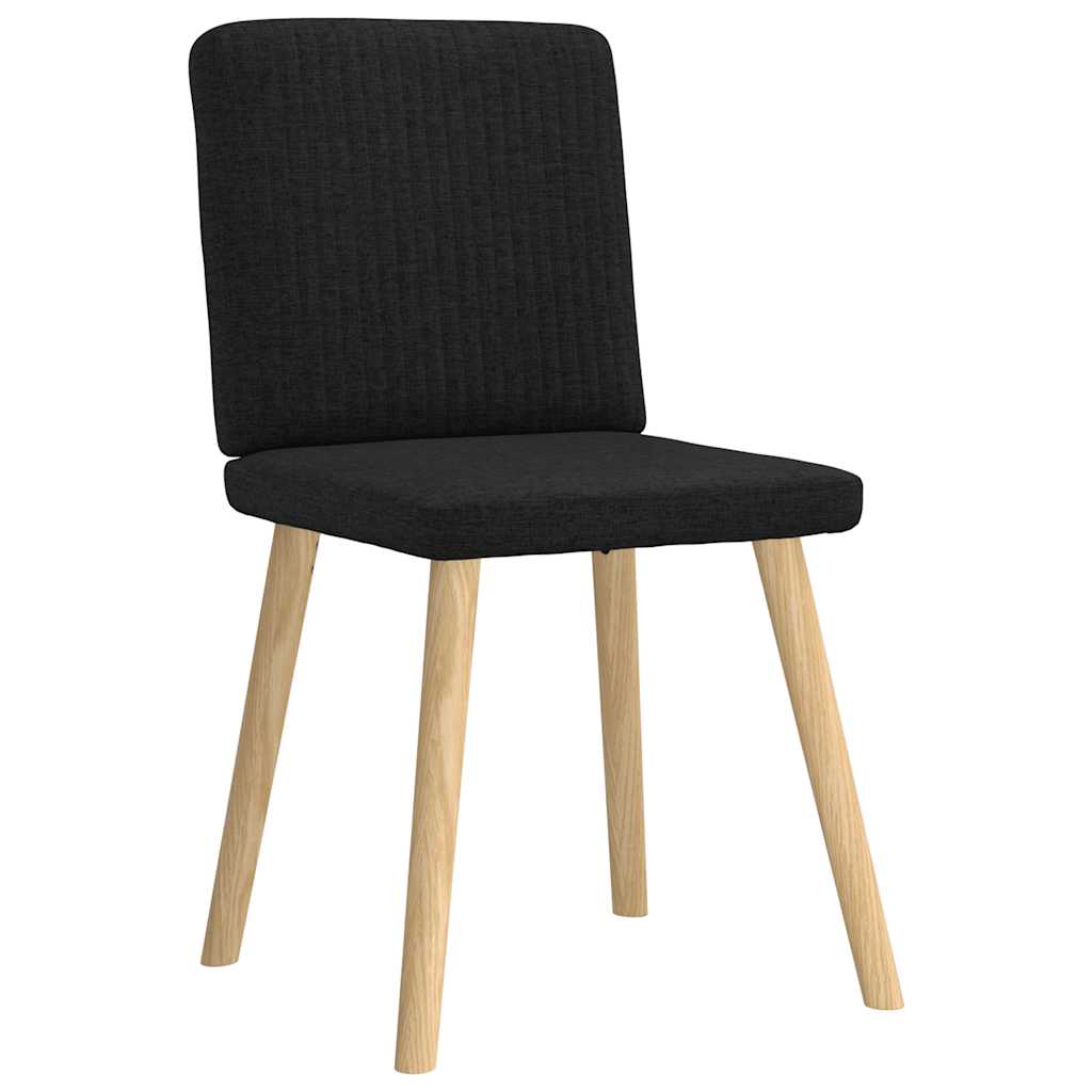 vidaXL Eetkamerstoelen 4 st stof zwart