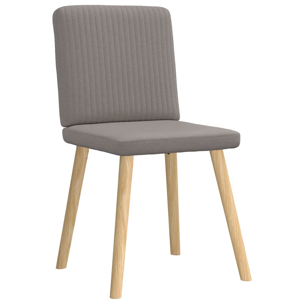 vidaXL Eetkamerstoelen 4 st draaibaar stof taupe