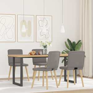 Jídelní židle 4 ks taupe textil - obrázek 1