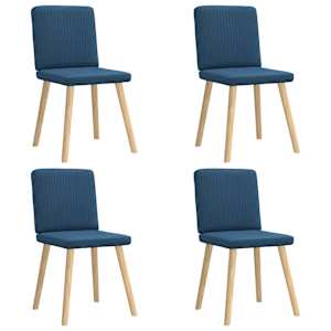 Jídelní židle 4 ks modré textil - obrázek 2